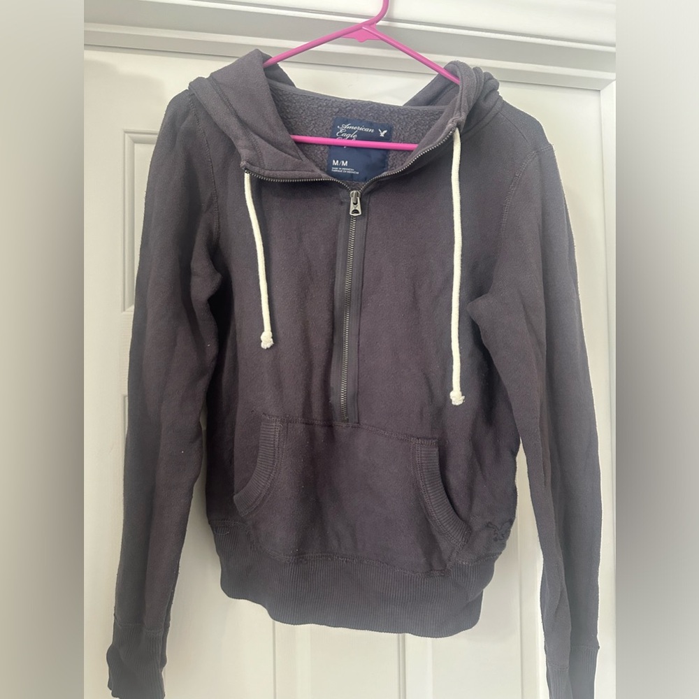 AE hoodie.  Grayish Purple color.  Nice and soft size M